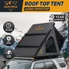 San Hima Kalbarri Lite Rooftop Tent Hardshell With Ladder & Rack Camping Grey