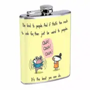Be Kind Wierd Em1 8oz Stainless Steel Flask Drinking Whiskey Liquor