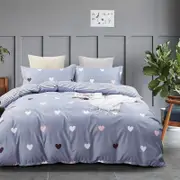 Fabric Fantastic Heart Super King Size Quilt/doona/duvet Cover Set
