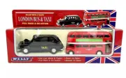 Welly London Bus & Taxi Pull Back and Go Die Cast Model TH99930-2G New in Box