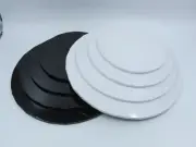 5" - 6" - 7" - 8" - 9" Masonite Cake Board White or Black Round Thickness 5mm