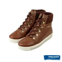 在飛比找momo購物網優惠-【PEGADA】巴西厚底個性綁帶短靴 深棕色(210508-