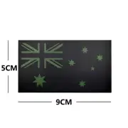 IR Australia AU Flag Infrared Back-Fastener Badge Hook Loop Patch Emblem Green
