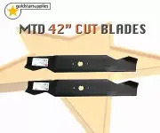 2 x Ride on mower blades MTD 42" side discharge - extremely hard BLADES