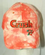 Vtg Womens Jeweled Orange Crush Distressed Baseball Cap Hat New OSFM Tags
