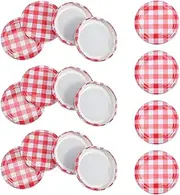 Alipis 40pcs Airtight Canning Lids for Wide Mouth Jars Leakproof Jar Covers Seals Jam Seals Regular Mouth Lids