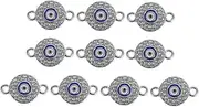 Baluue Pcs DIY Evil Eye Pendant Charm Necklace Alloy Jewelry Obsidian Evil Eye Charm Decor