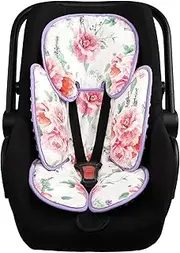 Pea Pod Baby Car Seat Head Support for Newborn, Forest Floral