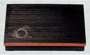 kbu3-864-07-793 Lacquerware ABS resin (heat-resistant temperature 70 degrees), 3 inch long length Sensuji Shokado Yanagi knot inner black coating (divided by partition) [15.0 x 10.4 x 2.6 inches (38 x