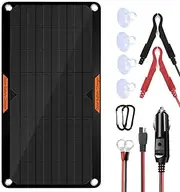 OYMSAE 10W Solar Car Battery Charger Portable 12V Trickle Battery Charger & Maintainer Waterproof Solar Panel for Car Boat Automotive RV