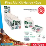 First Aid Kit Handy 40pc Travel Medical Pouch Emergency Bag Work Holiday Car