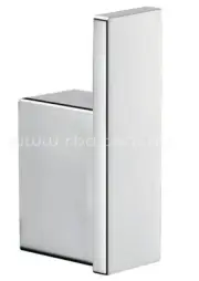 RBA ASKA ROBE HOOK 21x65x25mm Radiused Corners & Edges,Dual Fixing Points,Chrome