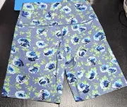 Offline by Aerie Blue Floral Goals Hi Rise Bike Short Size M.