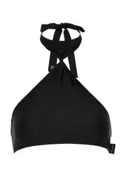 Courrèges Twisted Halterneck Bikini top - Black - L (UK14 / L) L (UK14 / L)