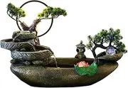 Tabletop Fountains Desktop Landscape Ornaments Office Micro Landscape Landscaping Small Rockery Flowing Water Fountain with Aperture Home Decoration Indoor Water Fountains