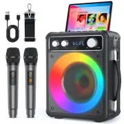 Karaoke Machine for Adults Kids：Portable Bluetooth Karaoke Speaker with 2