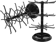 BCOATH Keychain Hanger Display Stand 3 Tier Necklace Organizer Rotating Earring Holder Small Trinket Storage Rack for Desk