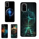 For Samsung Galaxy Z Fold Flip 3 4 5 6 elements compass clock carbon Trendy Case