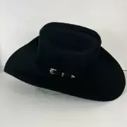 Ariat Hat Cowboy Mens 7 1/8 Added Money 2X Premium Black Wool Western