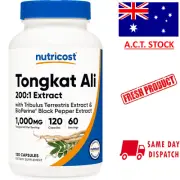 Nutricost Tongkat 1000mg 120 Capsules - with Tribulus Terrestris & Bioperine AU