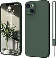 ElestBela for iPhone 13 Mini Case, Mobile Phone Case for iPhone 13 Mini Ultra Thin Slim with Microfibre, Scratch-Resistant All-Round Protection Case Protective Case Matt Green