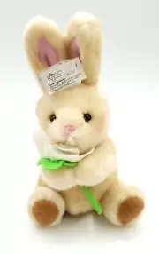 Russ Stuffed Bunny Rabbit Plush Flower 6.5"