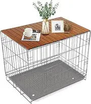 HiCaptain Pet Crate Table Topper – Foldable Wire Dog Kennel Topper Custom Pet Crate Table (L, for 42 inch Crate)