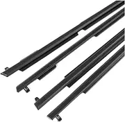 4Pcs Car Front & Rear Outer Window Glass Seal Belt Trim Sealing Strips Rubber Weatherstrip Compatible for Toyota 4runner 2010-2021