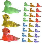 Kisangel 30pcs Miniature Lizard Figurines Glow The Dark Resin Decor for Micro Landscape Succulents Gardens Dollhouses Luminous Animal Ornaments