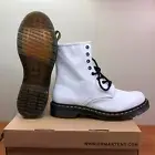 Dr. Martens 1460 Softy T White Leather Boots 25057100 Women's Size 10