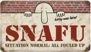 SNAFU Vintage Metal Sign