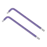 8mm Ball End Hex Key Wrench L Shaped Long Arm S2 Repairing Tool 2 Pcs