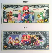 RARE: Super Mario, 1 Million Dollar Novelty Note, Games, Buy 5 Get one FREE,