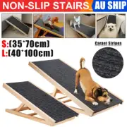 Foldable Dog Pet Ramp Adjustable Height Dogs Stairs for Bed Sofa Car 70cm/100cm