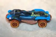 HOT WHEELS 2017 BLUE DUNE - A - SOAR OFF ROAD MUD BUGGY YELLOW LINE RIMS