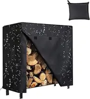 Wood Covers for Firewood,Oxford Fabric Firewood Rack Cover Heavy Duty Log Rack Cover | Adjustable Outdoor Supplies Weather Resistant Protection Cover for Outdoor
