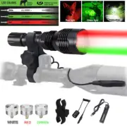 Flashlight RGBW Red Green White LED Hunting Light Torch Predator Kit