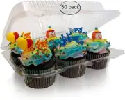 pack of 30 half dozen cupcake Clear , Crystal Cupcake and Muffin