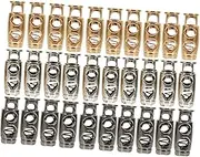 HOODANCOS 30Pcs Adjustable Spring Cord Locks Metal Drawstring Tighteners with Dual Design for Sportswear Backpacks Masks and Hoodies Lightweight and Portable Locking Buckles