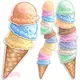 Ice Cream Cones Accent Punch-outs