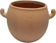 Ceramic Planter Pot | Flower Pots Indoor - Home Decoration Smiling Face Planter for Garden Balcony Bonsai Yard Men Desk Workplace Courtyard Women Indoor Outdoor