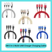 3M 3 in 1 Multi USB Charger Charging Cable For iPhone USB TYPE C Android Micro