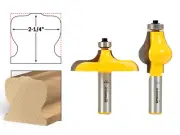 Traditional 2 Bit Handrail Router Bit Set - 1/2" Shank - Yonico 18232
