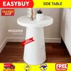 Round Side Table Coffee End Modern Table Furniture Bedroom Lamp Nightstand White