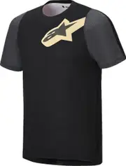 Alpinestars A-Dura Lipan Short Sleeve Bicycle Jersey, black-beige, Size M for Men Black Beige