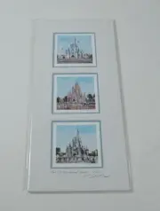 Disney “50 Years of Cinderella Castle” By David Doss Matted Print