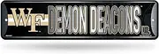 Rico Industries, NCAA Wake Forest Demon Deacons Metal Street Sign 4" x 15" Home Décor - Bedroom - Office - Man Cave