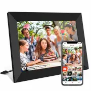Frameo 10.1 Inch Smart WiFi Digital Photo Frame 1280x800 IPS LCD Touch Screen Auto-Rotate Portrait and Landscape Built i
