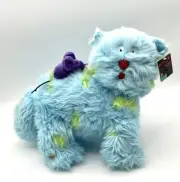 HTF Russ Bowzers & Meowzers Toy Blue Cat with Mouse Plush Maximum Kitty Rare