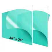 (2 Pack) 1/4" Thick Clear Acrylic Sheets - 18 X 24" Pre-Cut Plexiglass Sheets fo